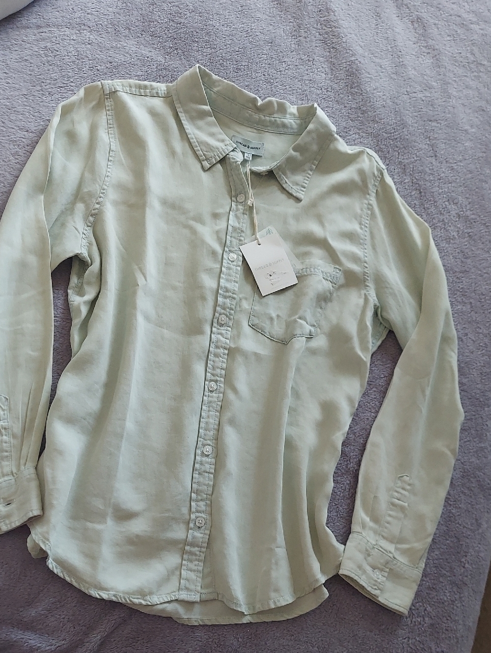 Thread & Supply Sage Green Collared Shirt
